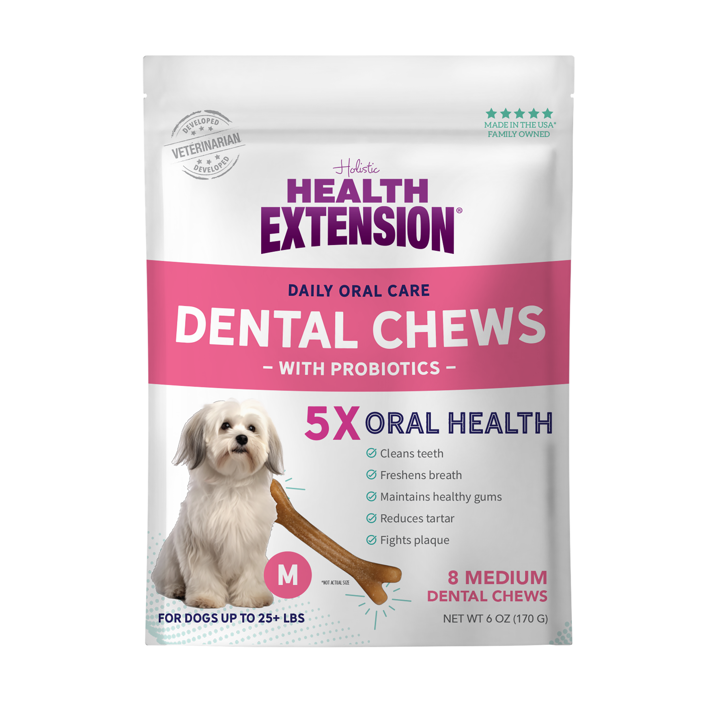 Probiotic Dental Bones: 8-pack