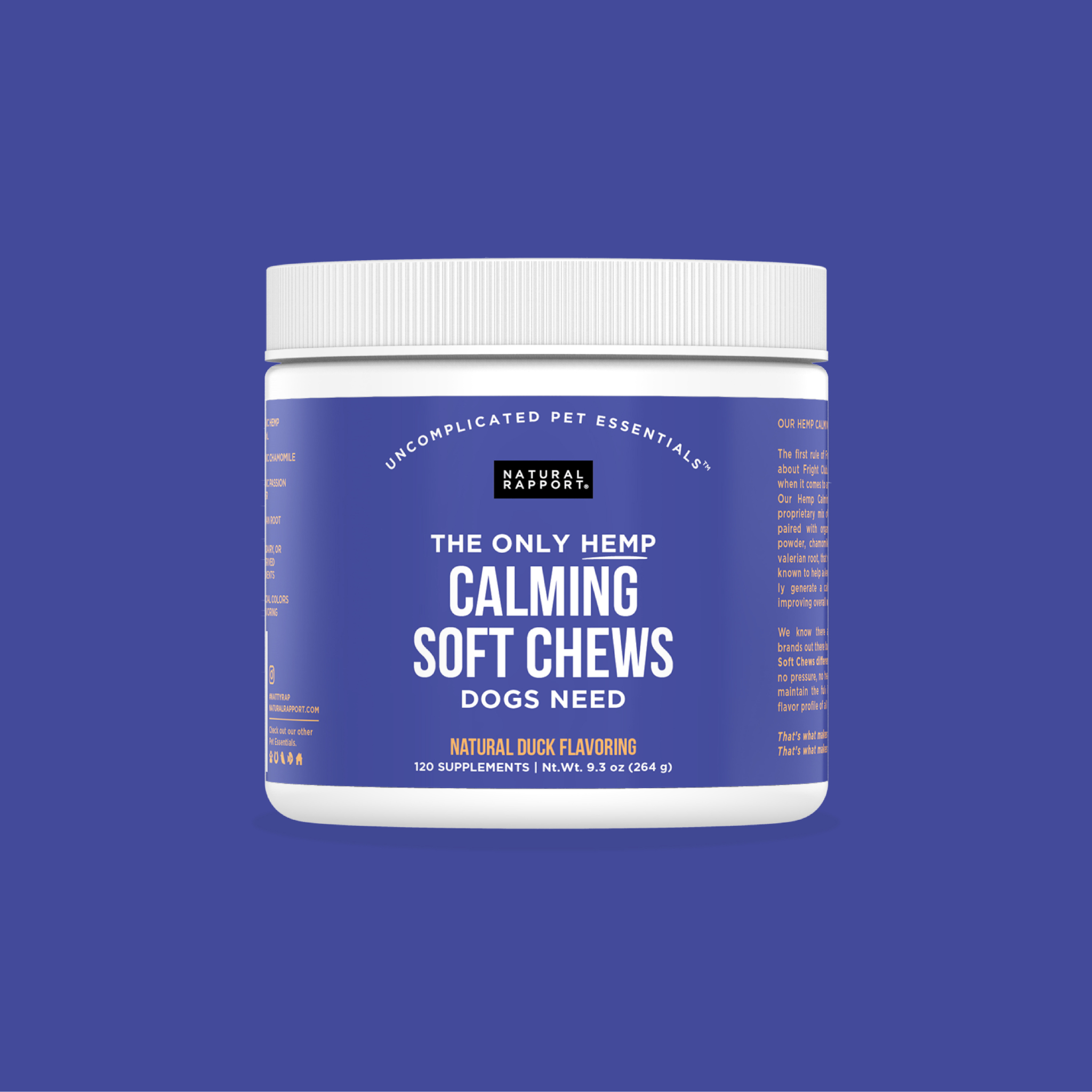 The Only Hemp Calming Soft Chews Dogs Need: 120 count jar