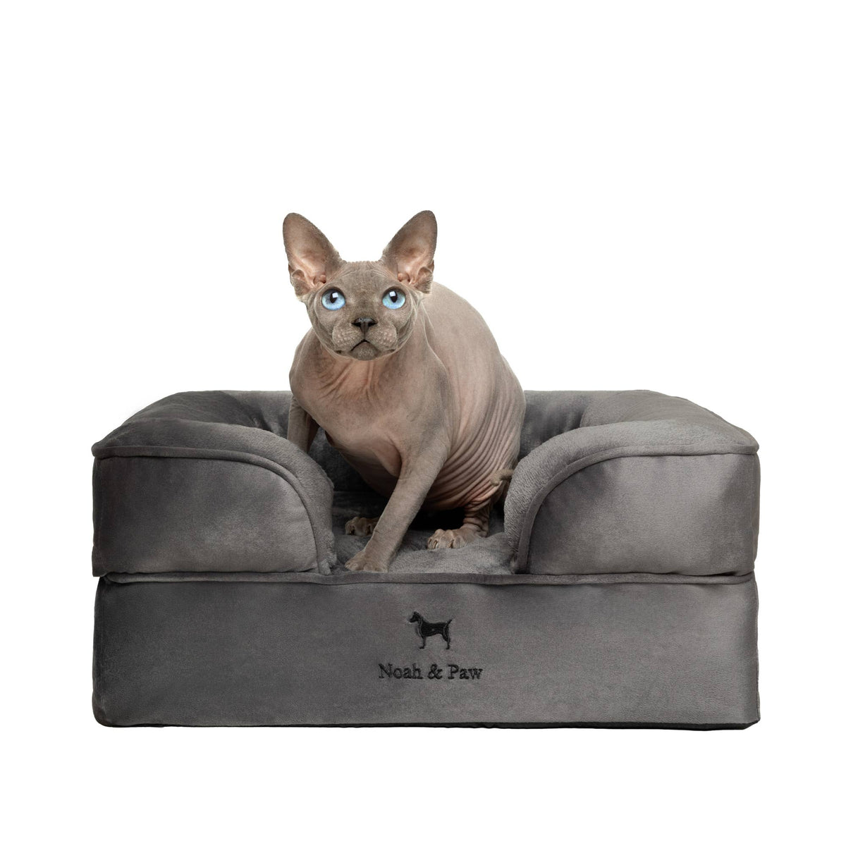 Velvet Orthopedic Pet Bed, Cooling Gel Memory Foam: S [20*15*8] / Brown