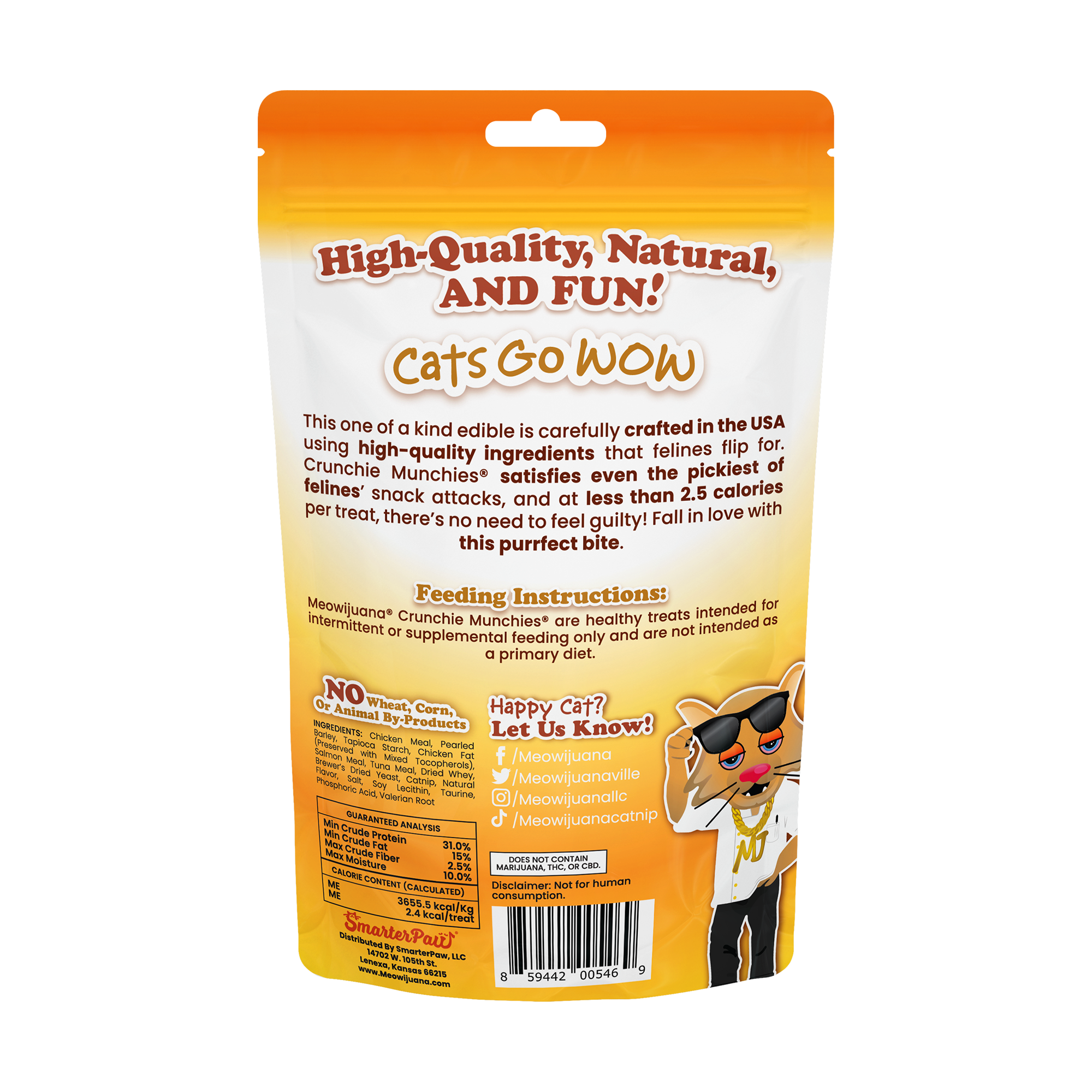 Meowijuana® Crunchie Munchies Chicken Cat Treats
