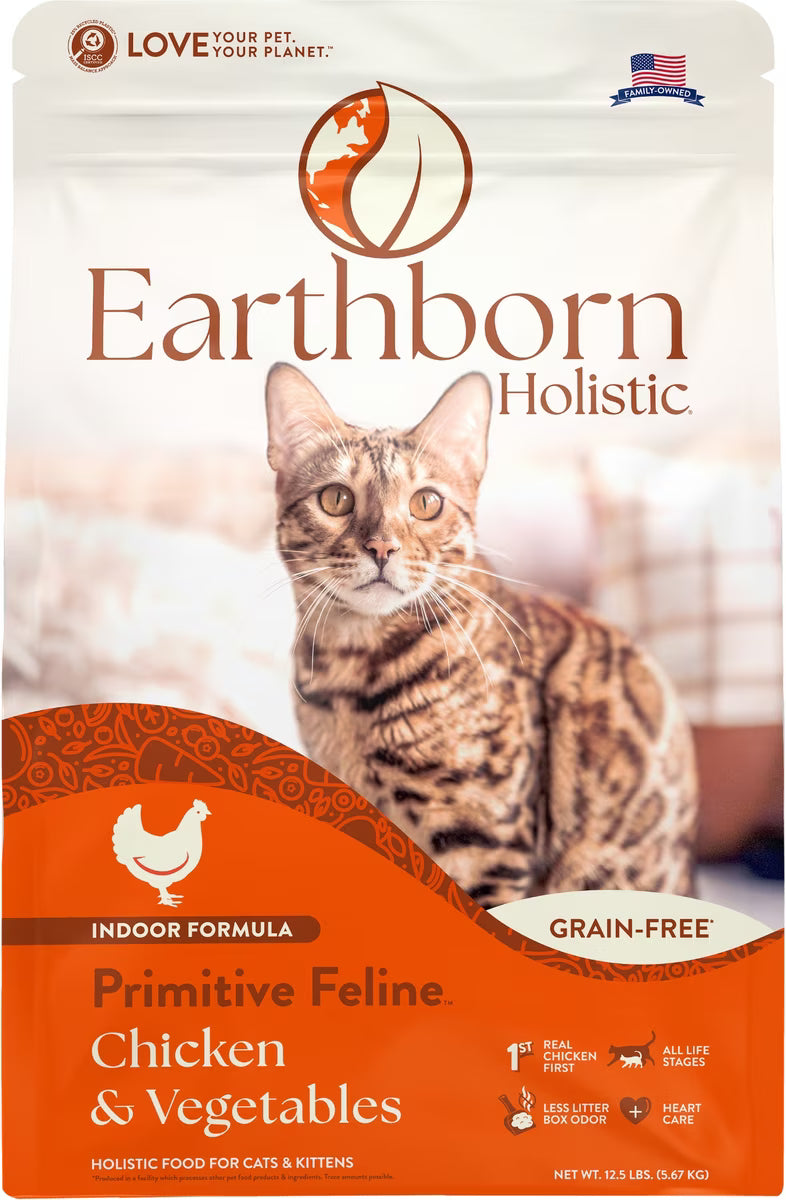 Earthborn Cat Holistic Grain Free Primitive Feline 12.5Lbs